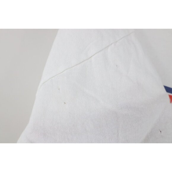 Vintage 90s Guess Mens OSFA Spell Out Big Logo Short Sleeve T-Shirt White USA - Picture 8 of 13